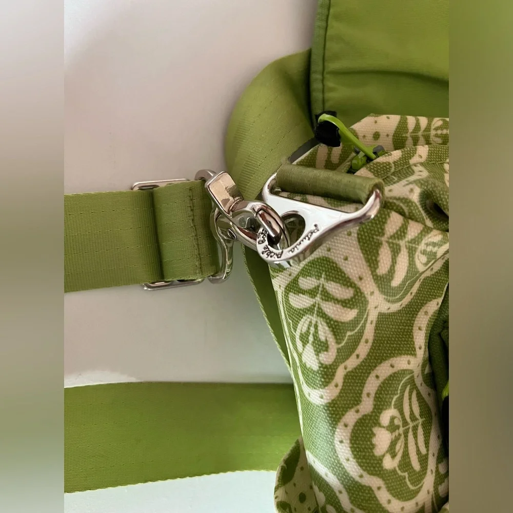 Petunia Pickle Bottom Boxy Backpack Diaper Bag Crossbody option bohemian green